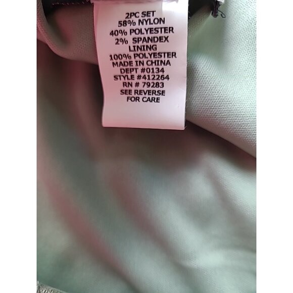 Women’s Alex Evenings 2-piece Maxi Dress Set XL Green Lace Sequins Jacket - Picture 14 of 16